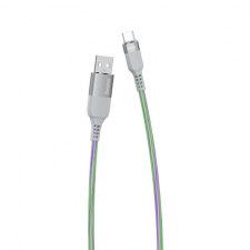 DUDAO L9X Flowing Light kábel USB / USB-C 5A 1m, szürke kábel és adapter