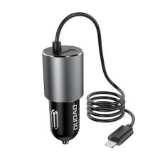 DUDAO R5ProL car charger 1x USB, 3.4A + Lightning cable (gray) mobiltelefon kellék