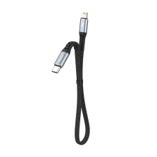 DUDAO USB-C to Lightning Dudao 20W PD 0.23m Cable (Black) kábel és adapter