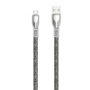 DUDAO Zinc Alloy kábel USB / Micro USB 5A 1m, szürke