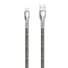 DUDAO Zinc Alloy kábel USB / Micro USB 5A 1m, szürke kábel és adapter