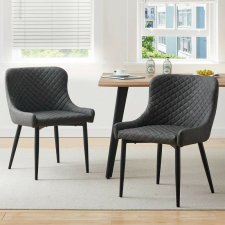  Dundas, Étkezőszékek, 2 Darabos Szett - Szürke Műbőr bútor