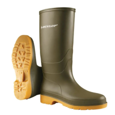 Dunlop Védőcsizma, Dunlop Dull, PVC, vízálló Zöld 34