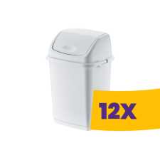 Dünya Billenőfedeles műanyag szemetes Fehér 18L (Karton - 12 db) szemetes