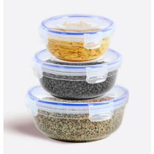 Dünya Kerek Ételtartó 3Db Pat.Zár. 30051 papírárú, csomagoló és tárolóeszköz