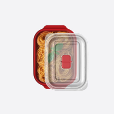 Dunya Plastic Mikrózható ételtároló doboz – 0,5L, gőzkieresztő tetővel papírárú, csomagoló és tárolóeszköz