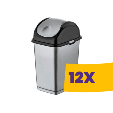 Dünya Slim billenőfedeles szemetes Antracit 35L (Karton - 12 db) szemetes