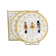 Duo Gift Porcelán desszerttányér szett, 2db-os, 19cm, dobozban, Christmas Ballerina konyhai eszköz