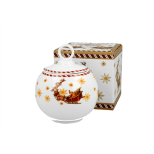 Duo Gift Porcelán keksztároló 12cm, 700ml, dobozban, Santa on Sleigh konyhai eszköz