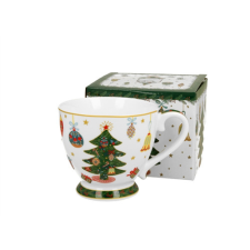 Duo Gift Porcelánbögre 430ml, dobozban, Around Christmas Tree bögrék, csészék