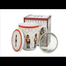 Duo Gift Porcelánbögre tetővel, fémszűrővel, 360ml, dobozban, Christmas Nutcracker bögrék, csészék
