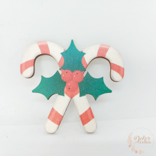  Dupla cukorbot - fa tábla - kicsi dekorációs kellék