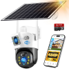  Dupla megfigyelő kamera, kültéri vezeték nélküli, napelemes töltés, 12000 mAh-s akkumulátor, VisionHub®, 10 w-os napelem, 360°-os nézet, Wi-Fi, telefoncsatlakozás, 1080P FullHD, 4 MP, 10-szer