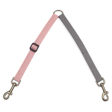  Dupla póráz elosztó, 25 cm, rózsaszín nyakörv, póráz, hám kutyáknak