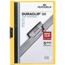 DURABLE Clip-mappa Durable Duraclip 30 lapig sárga mappa