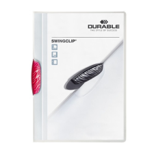 DURABLE Clip-mappa Durable Swingclip A/4 30 lapig kárminvörös gyűrűskönyv