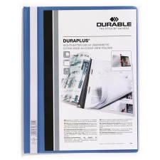 DURABLE Gyorsfűző, A4, széles, panorámás, DURABLE "DURAPLUS®", kék irattartó