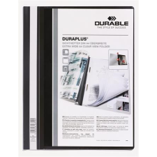 DURABLE Gyorsfűző, A4, széles, panorámás, DURABLE "DURAPLUS®", fekete mappa