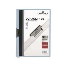 DURABLE Gyorsfűző, klipes, A4, DURABLE \"DURACLIP® 30\", kék lefűző