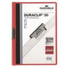 DURABLE Gyorsfűző, klipes, A4, DURABLE \"DURACLIP® 30\", piros