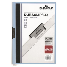 DURABLE Gyorsfűző, klipes, A4, DURABLE "DURACLIP® 30", kék lefűző