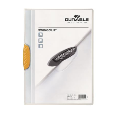 DURABLE Gyorsfűző, klipes, A4, DURABLE "Swingclip® 30", sárga lefűző