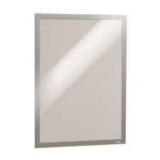 DURABLE Infokeret, A3, öntapadó háttal, DURABLE &quot;DURAFRAME®&quot;, ezüst információs tábla, állvány