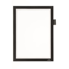 DURABLE Infokeret, A4, öntapadó, jegyzetelhető, DURABLE DURAFRAME® "NOTE", fekete információs tábla, állvány