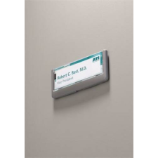 DURABLE Információs tábla, 149x52,5 mm, DURABLE "CLICK SIGN", szürke információs tábla, állvány