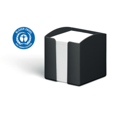  DURABLE Jegyzettömbtartó, műanyag, 100x100 mm, feltöltve, DURABLE &quot;ECO&quot;, fekete jegyzettömb