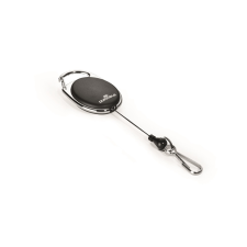 DURABLE Kihúzható névjegytartó DURABLE WITH SNAP HOOK karabineres fekete névjegytartó