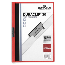 DURABLE Klipmappa DURABLE Duraclip A/4 30 lapig piros mappa