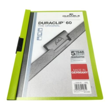 DURABLE Klipmappa Durable Duraclip A/4 60 lapig zöld lefűző