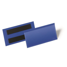 DURABLE Logisztikai zseb, 100x38 mm, fekvő, DURABLE, mágnessel, sötétkék információs tábla, állvány