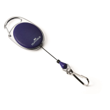 DURABLE Névjegykártyatartó kihúzható karabineres, Durable with Snap Hook sötétkék névjegytartó