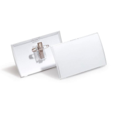 DURABLE Névkitűző, csíptetővel és tűvel, PP, 54x90 mm, DURABLE Click Fold (DB821419) névkitűző