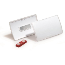 DURABLE Névkitűző, mágneses, 54x90 mm, DURABLE "CLICK FOLD", áttetsző névkitűző