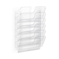 DURABLE Prospektustartó DURABLE FLEXIPLUS, 6 rekeszes fekvő átlátszó információs tábla, állvány