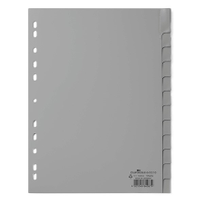 DURABLE Regiszter DURABLE műanyag A/4 Jan-Dec 12 részes szürke regiszter és tartozékai