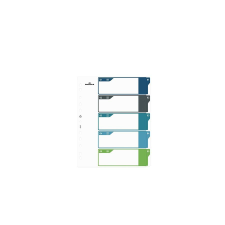 DURABLE Regiszter DURABLE műanyag A/4 maxi 1-5 színes regiszter és tartozékai