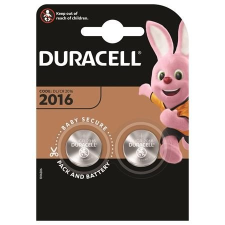 DURACELL Gombelem, CR2016, 2 db, DURACELL - DUEL20162 (10PP040030) gombelem