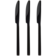 DuraHome kés, PIANO, 3 darab, matt fekete tányér és evőeszköz