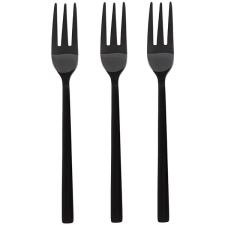 DuraHome Vidlička dezertní PIANO, 3ks, matná, černá tányér és evőeszköz