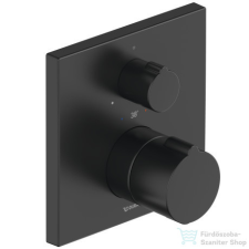 Duravit C.1 falsík alatti termosztátos kád/zuhanycsaptelep, matt fekete C14200015046 csaptelep