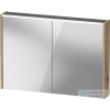 Duravit D-CODE 100x70 cm-es 2 ajtós tükrös szekrény világítással, dugaljjal, márványos tölgy DC7107055550000