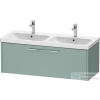 Duravit D-CODE 118,4x46 cm-es 1 fiókos alsószekrény mosdó és csaptelep nélkül, króm fogantyúval, matt fjord zöld DC4669010HG0000