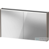 Duravit D-CODE 120x70 cm-es 2 ajtós tükrös szekrény világítással, dugaljjal, matt bazalt DC7108043430000