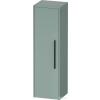 Duravit D-CODE 132x40x36 cm-es 1 ajtós félmagas szekrény fekete fogantyúval, balos, matt flord zöld DC1338LBDHG0000