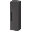 Duravit D-CODE 132x40x36 cm-es 1 ajtós félmagas szekrény fekete fogantyúval, jobbos, matt grafit DC1338RBD490000