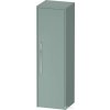 Duravit D-CODE 132x40x36 cm-es 1 ajtós félmagas szekrény króm fogantyúval, jobbos, matt flord zöld DC1338R10HG0000